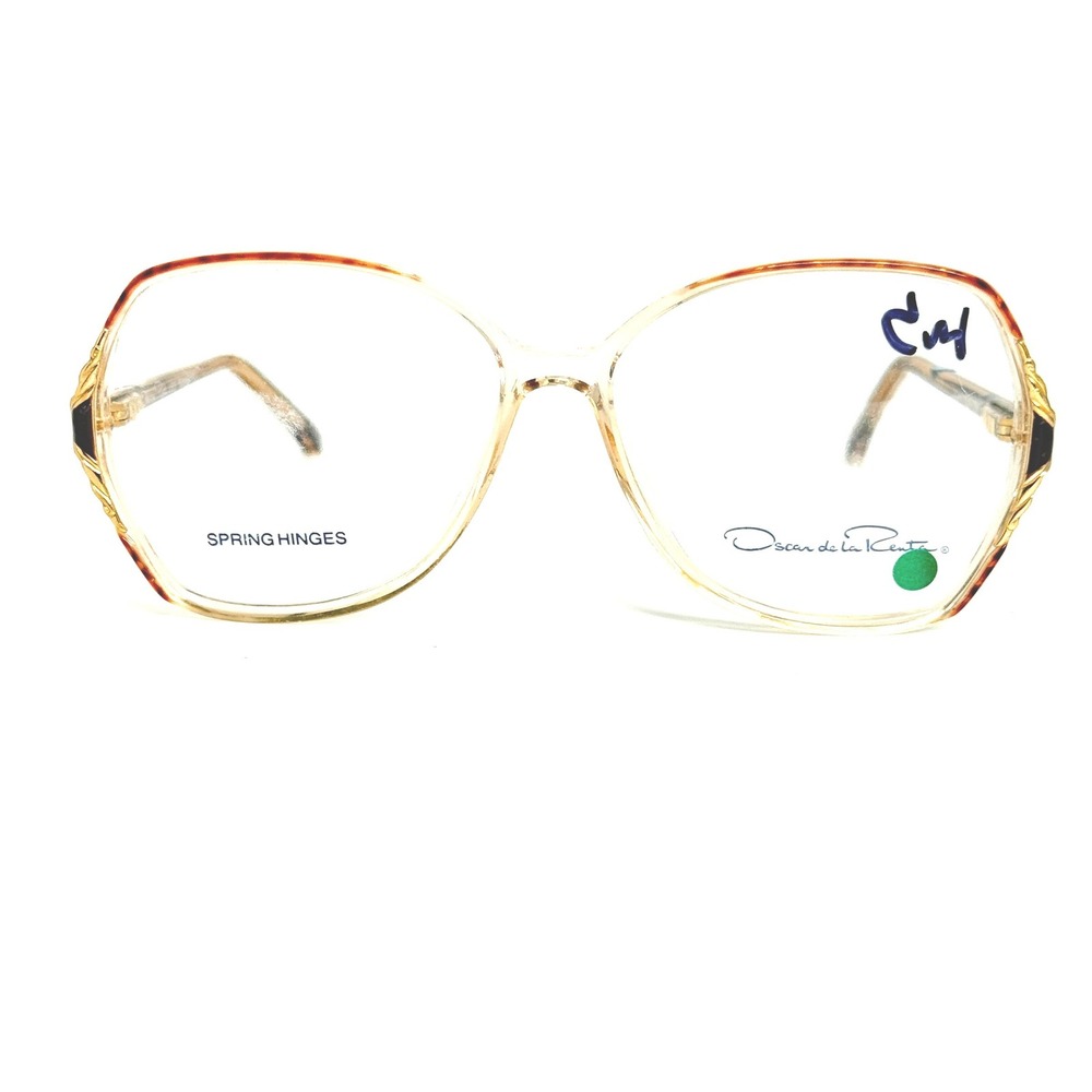 Oscar de la Renta 116 131 130 Eyeglasses Frames Gold Tortoise Spring Hinges